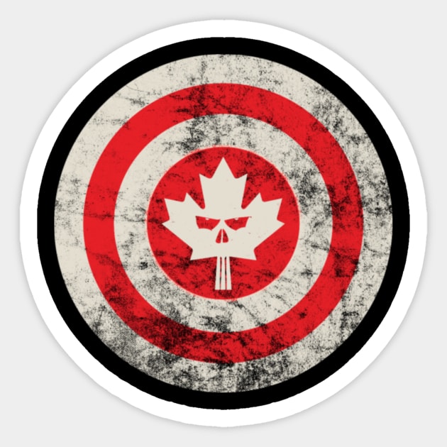 Niche Skull Island Mod Art  Captain Canada Sticker by LailaLittlerwm